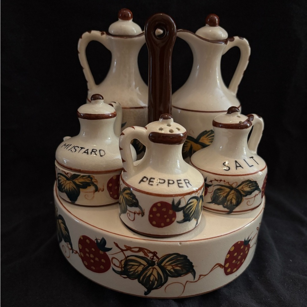 Vintage Cruet & Condiment Set By Fred Roberts